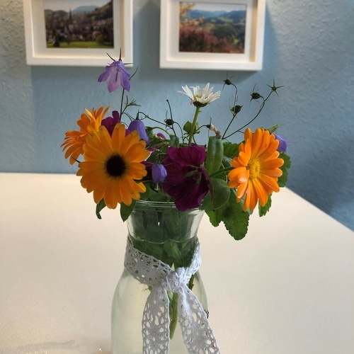 Blumen in einem der beiden Doppelzimmer. - Blumen in einem der beiden Doppelzimmer. -